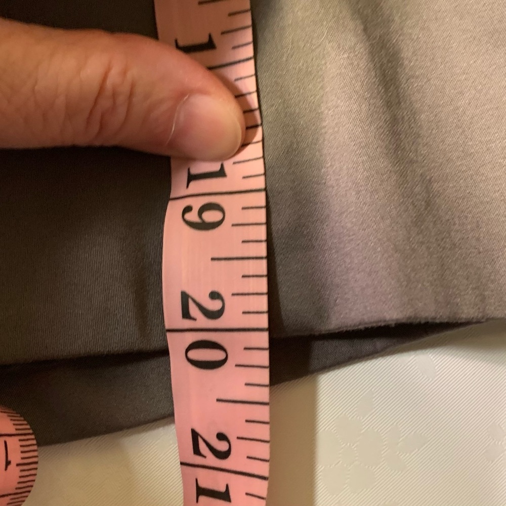 EUC Shirt/Blazer: Acetate, Funky Collar, Greenish Gray, 2/3-Sleeve, Ruffle - Picture 11 of 12